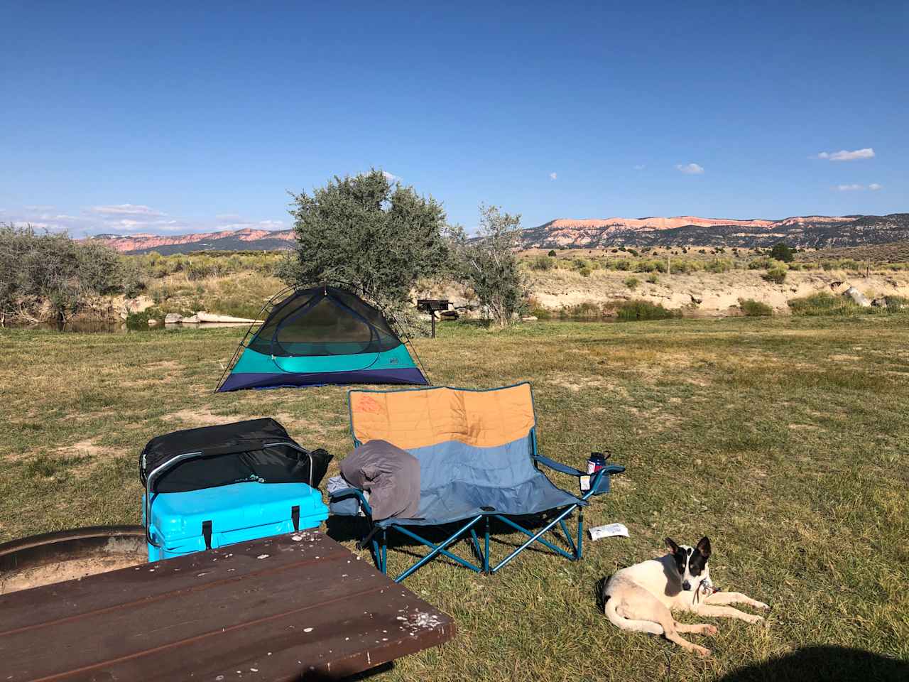 Lovely flat, clean camping area along the river (site 5)