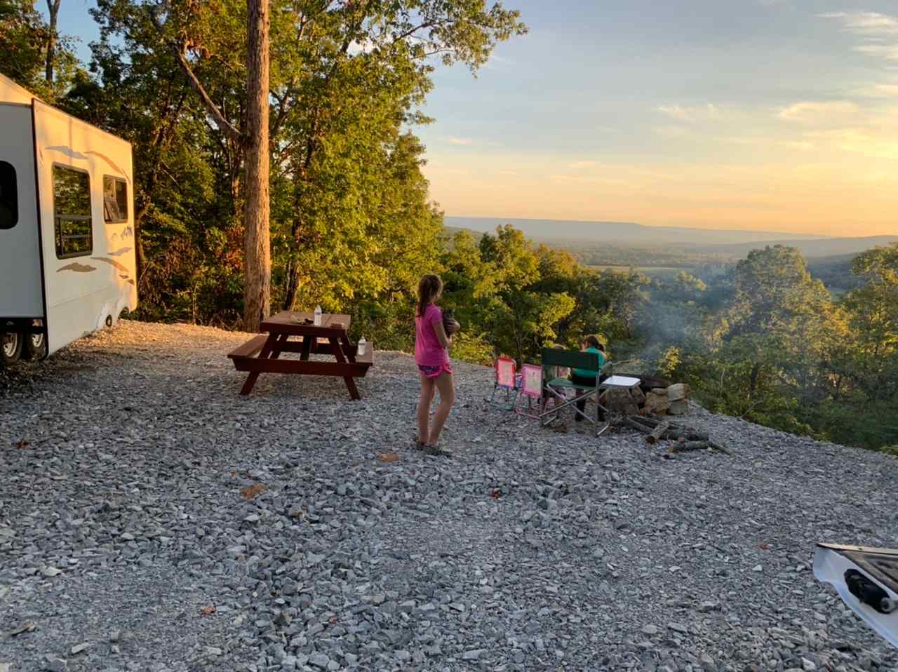 Sunset looking over the Pelham valley.