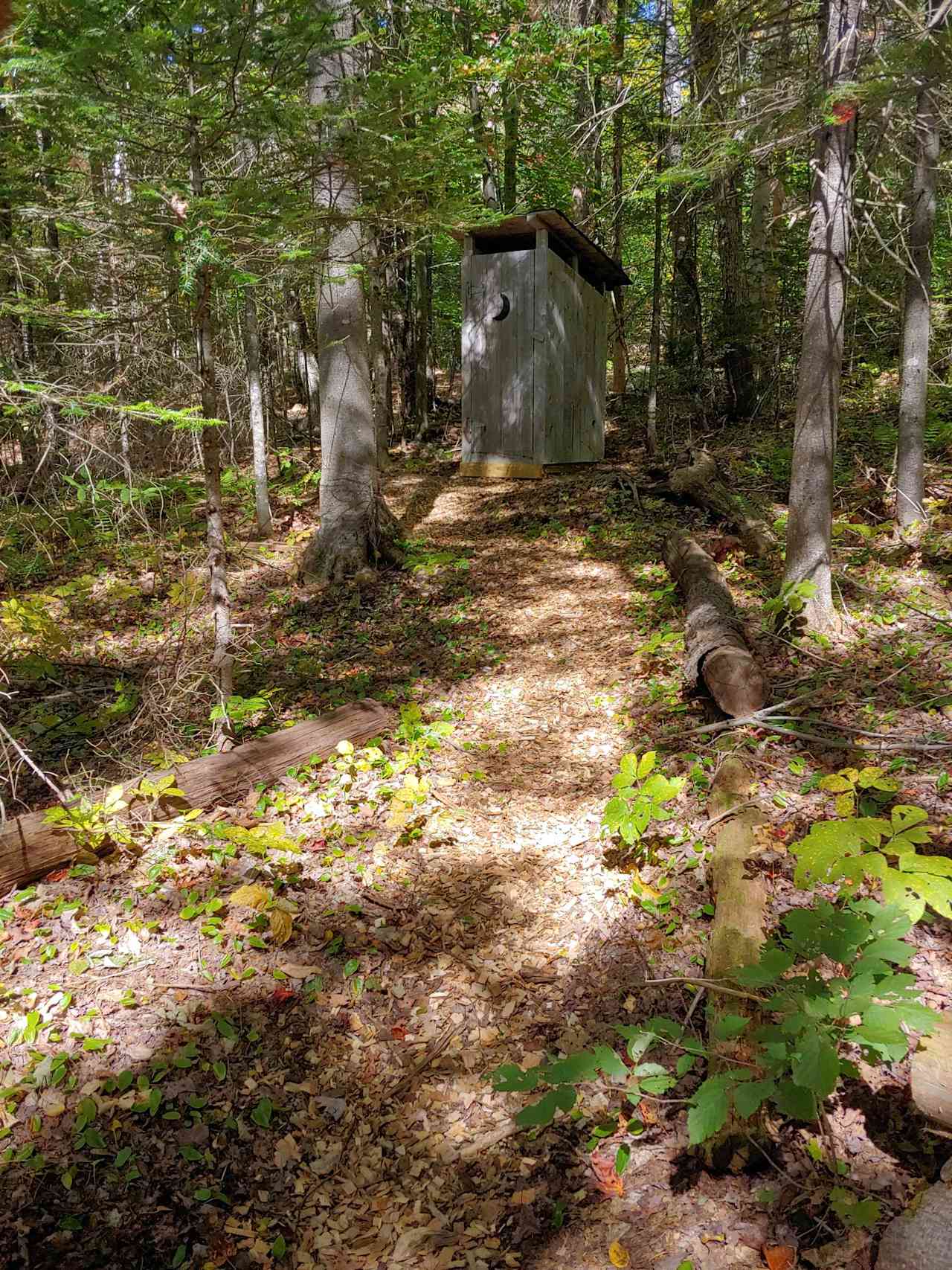 Path to the portable outhouse. 