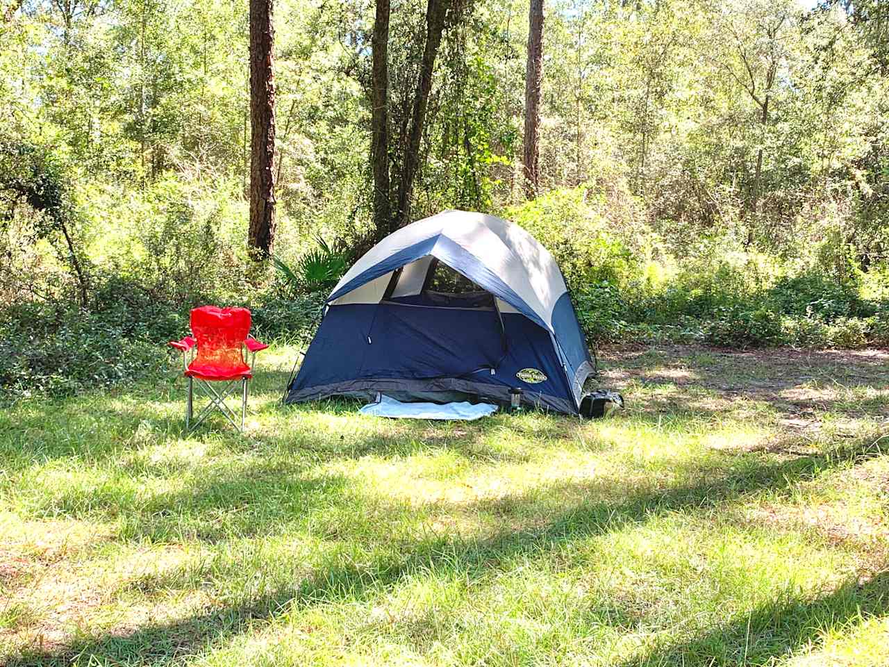 Nice quiet campground with plenty of separation in case you are not the only one there. Set up my tent and relaxed.