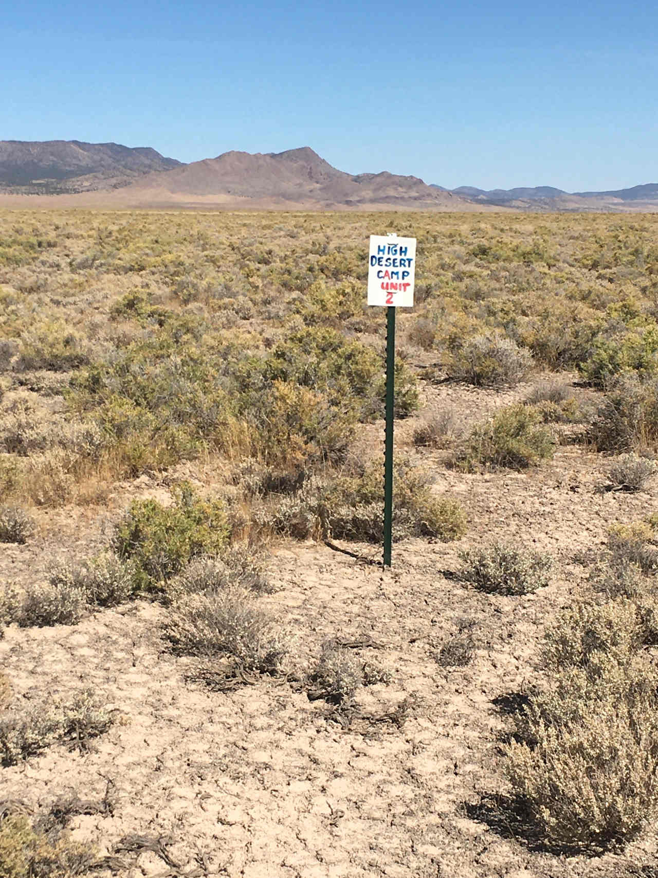 High Desert Camping, with sand dune