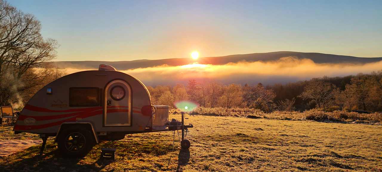 Beatiful late autumn sunrise.