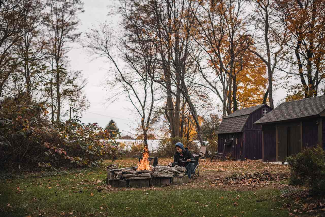 There's a great sized communal fire pit