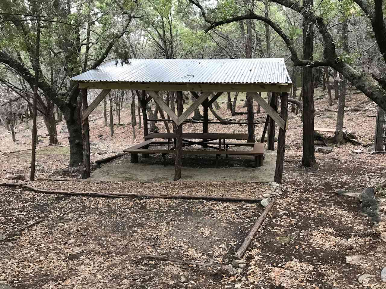 9 level Tent Pads in the woods!