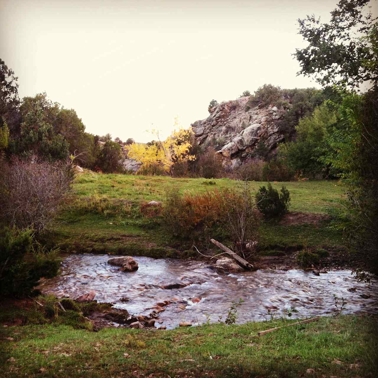 Streamside farm near Santa Fe, NM