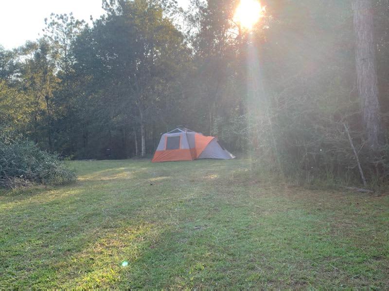 Sun setting at Campsite #1 The Orchard