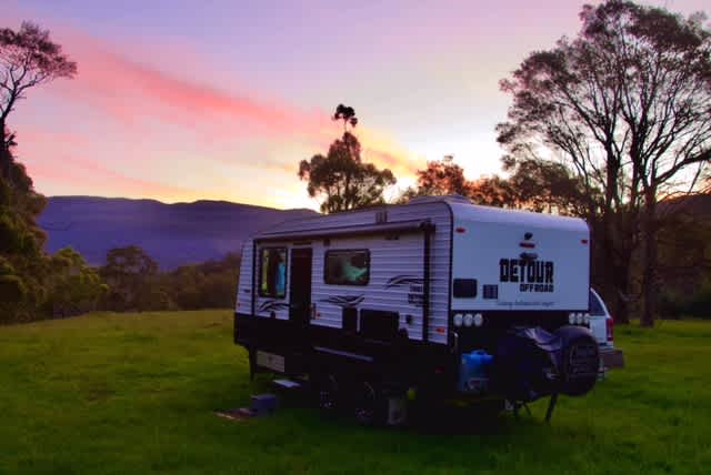 sunset at HillTop hideaway