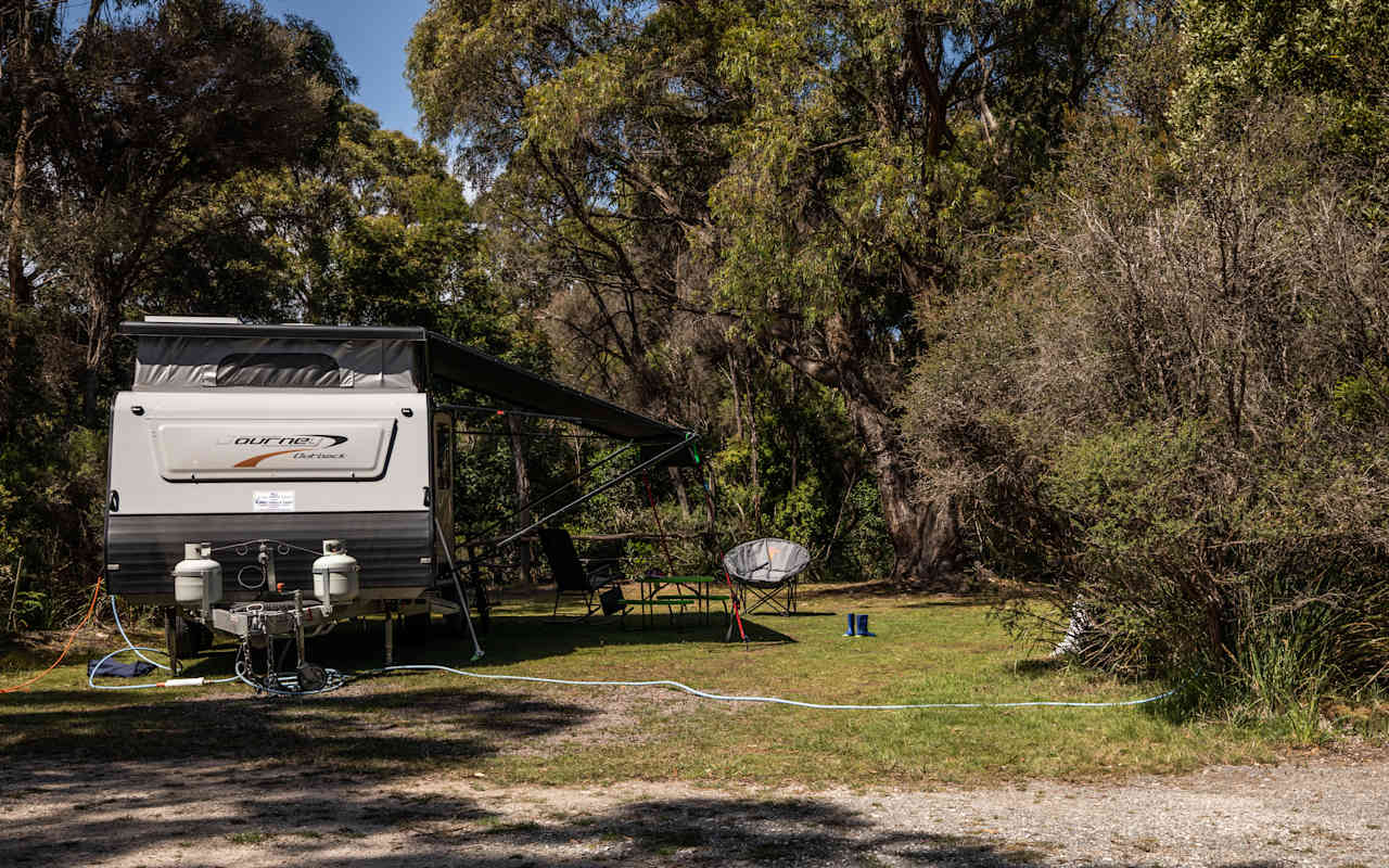 powered site, water connections