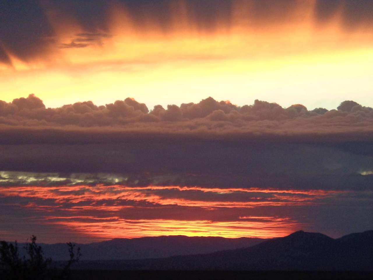 Sunset over the Santa Rosa mountains