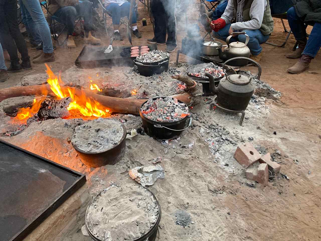 Delicious camp oven cooking!!