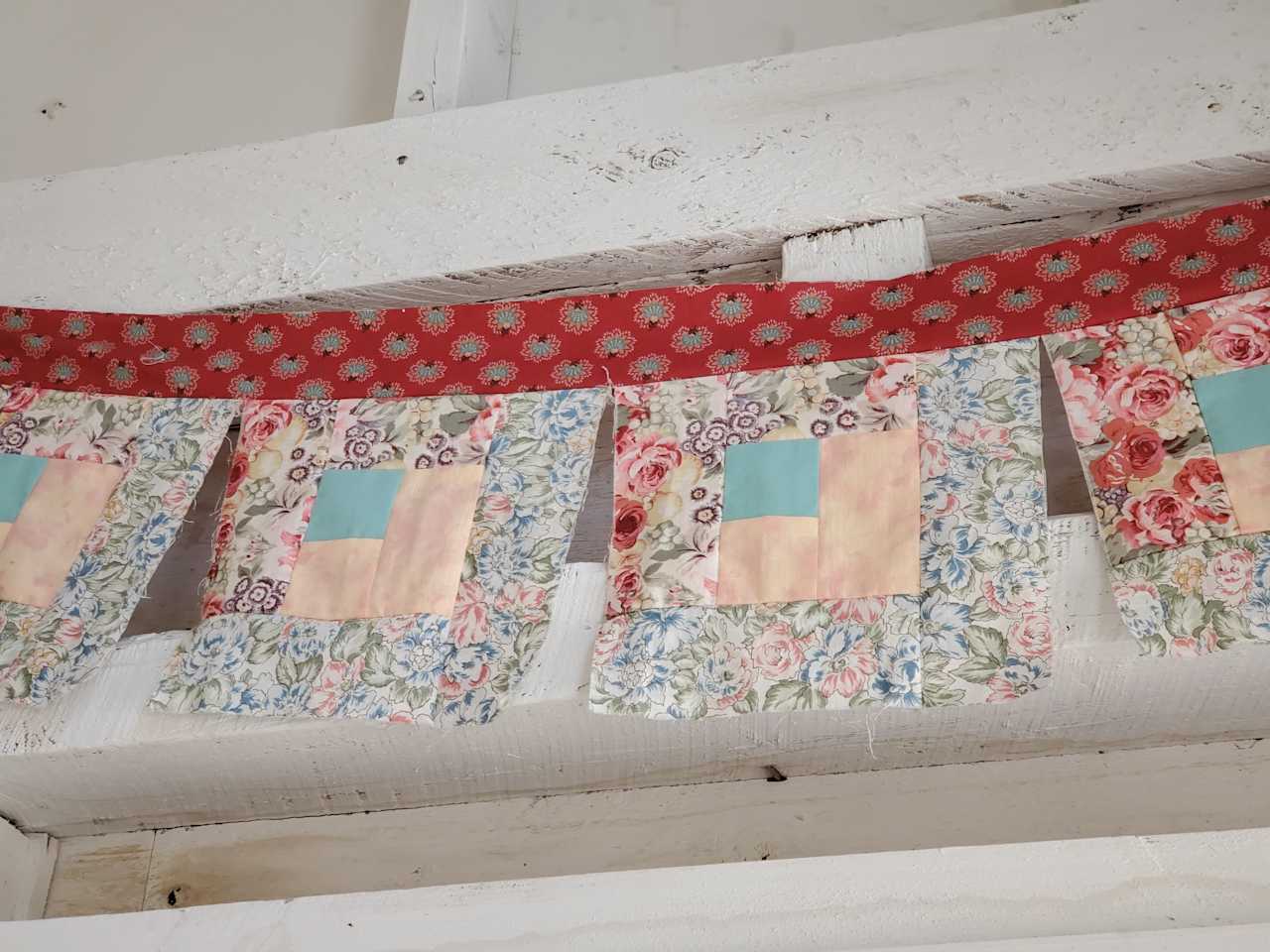 Quilted prayer flags add to the peaceful nature of the Bird's Nest.