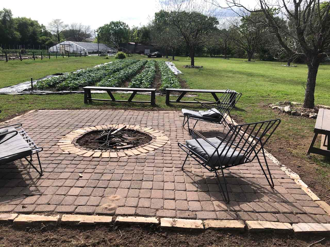 This is the fire pit for our guests. 