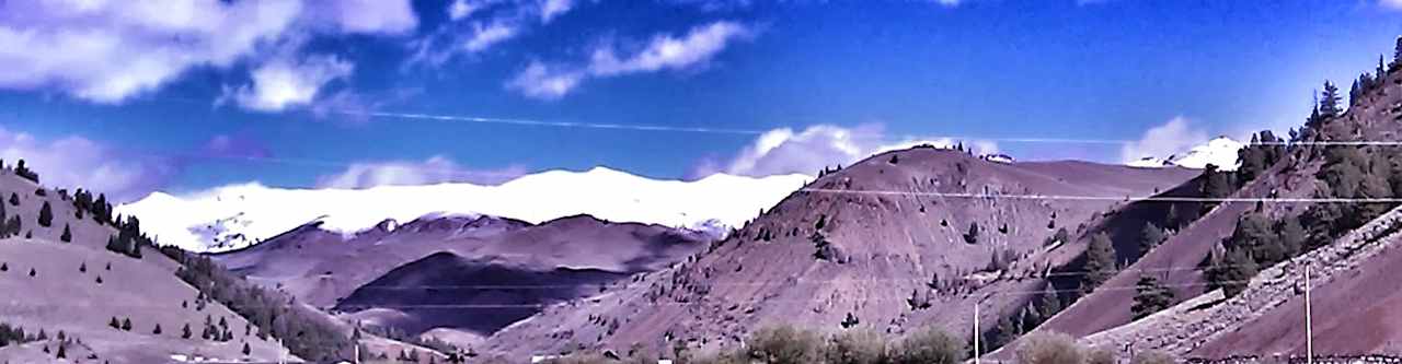 View if the Boulder Mountains  to the North