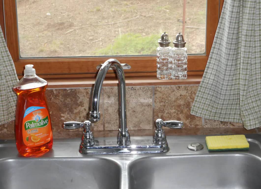 The Barn Apartment has a nice kitchen set up for you.