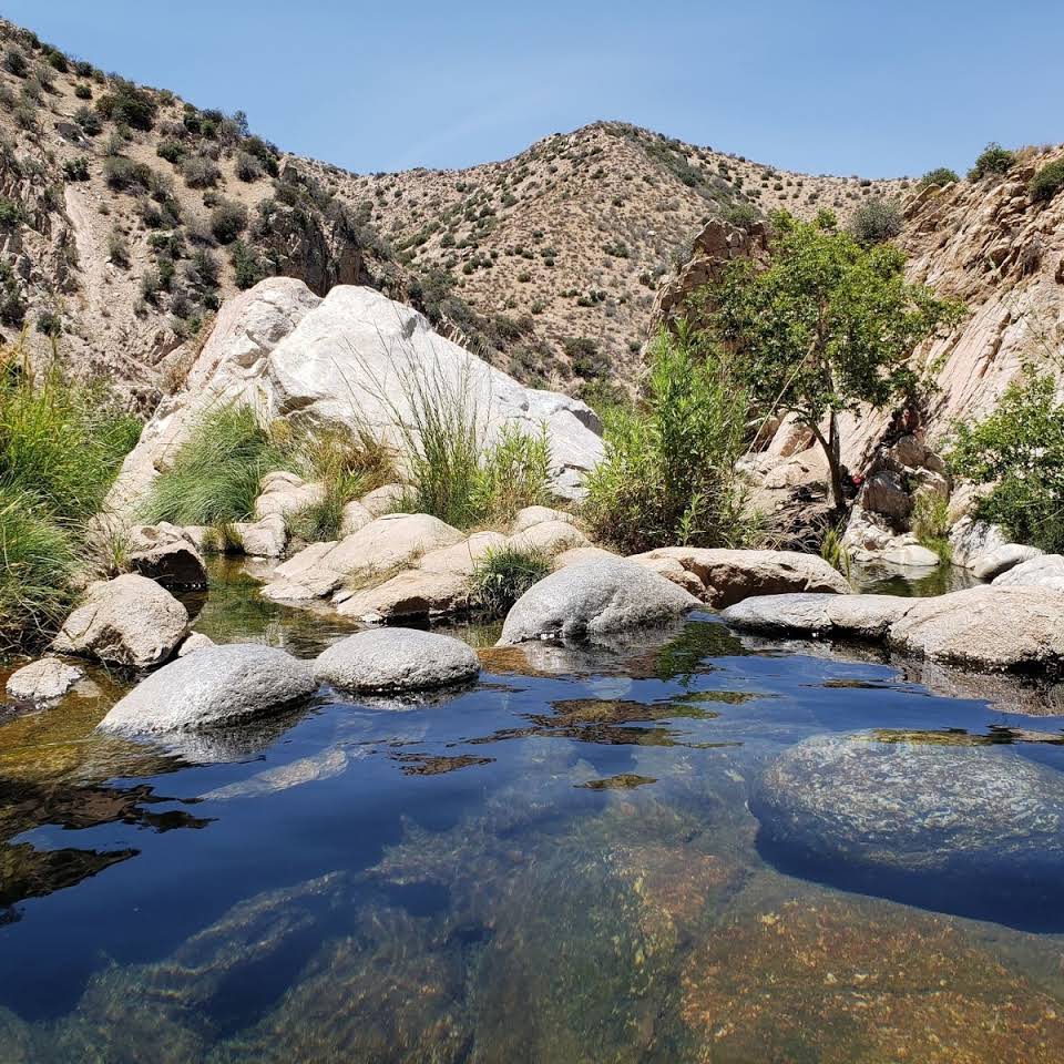 Hot spring pool in Deep Creek Canyon