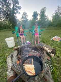 Quesadillas by the fire!