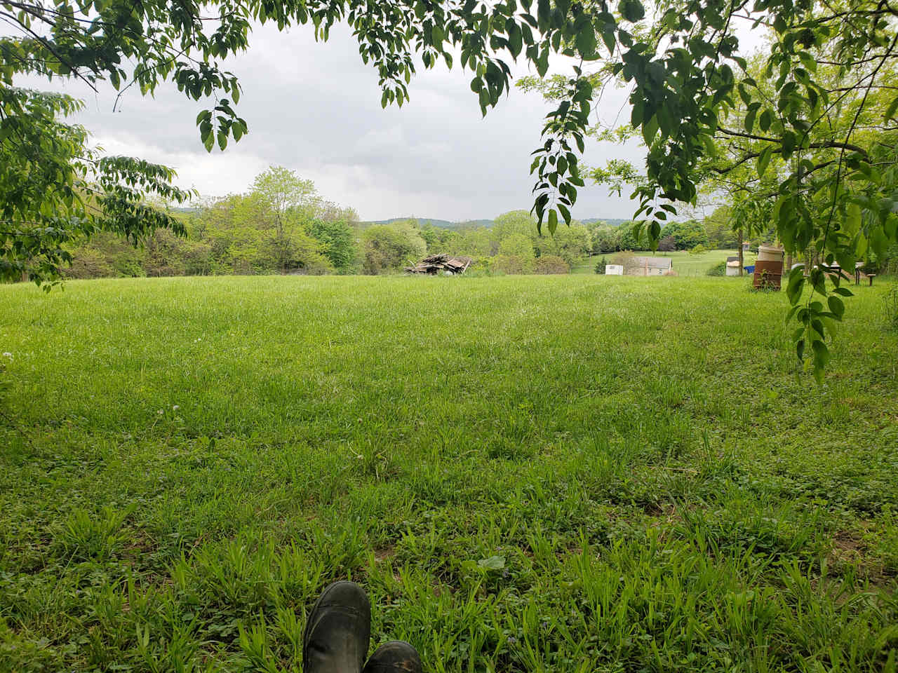 Relaxing at the camp spot looking down