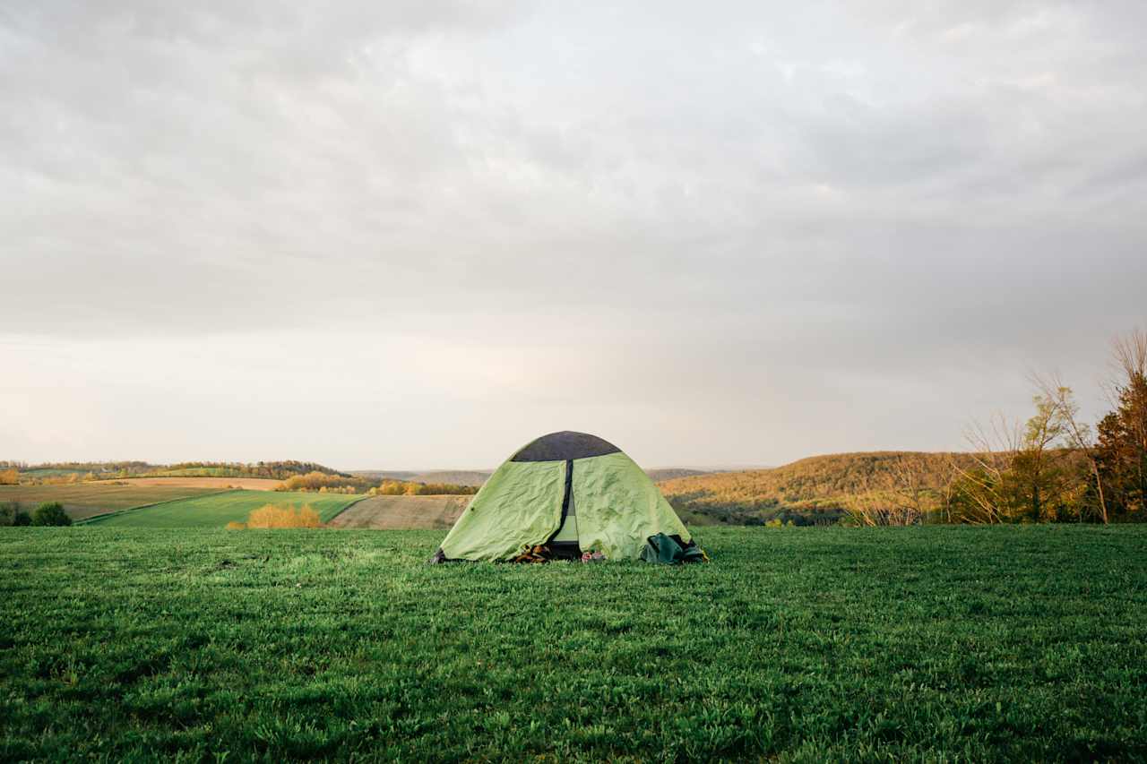 Set up your tent at site 4 for an amazing view into the valley.