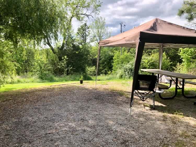 This is a view from the backside of the camp to show the view from the campsite.