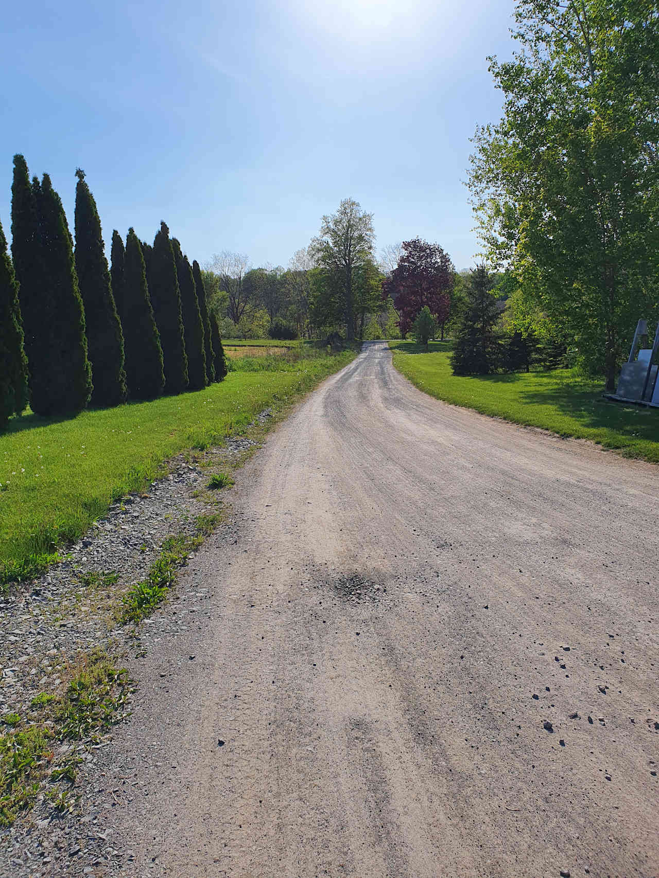 Camp is about 600' off the road but it has a nice wide driveway with plenty of room to turn around. 