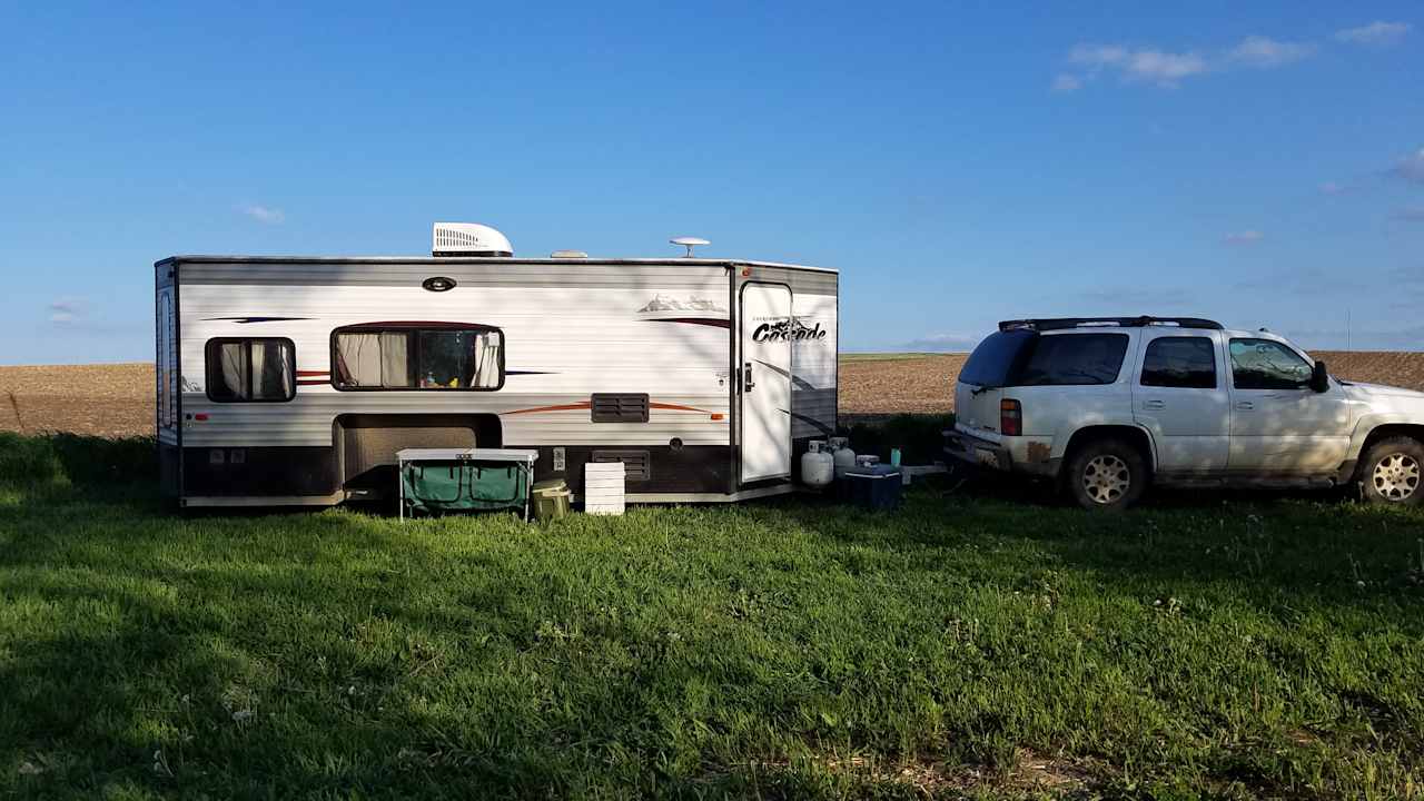 Camping on private lake