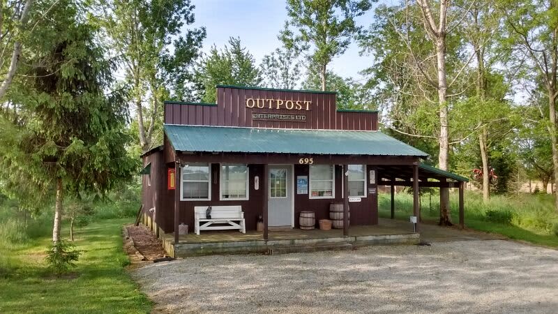 Old fashioned store front.  This is where you will park your rig.