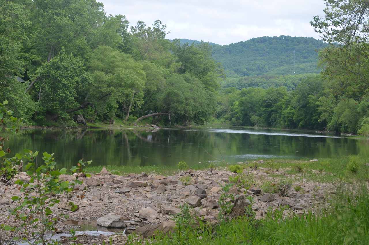 This is the view downriver from campsite #2.