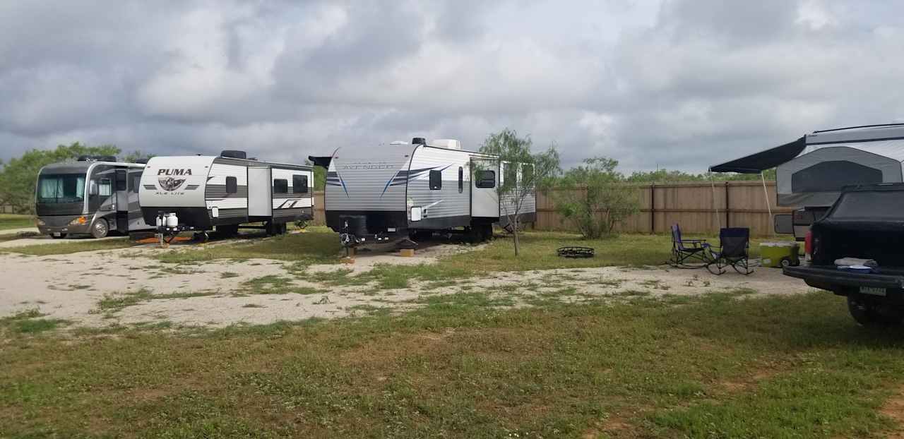 Decent amount of spacing between trailer pads.