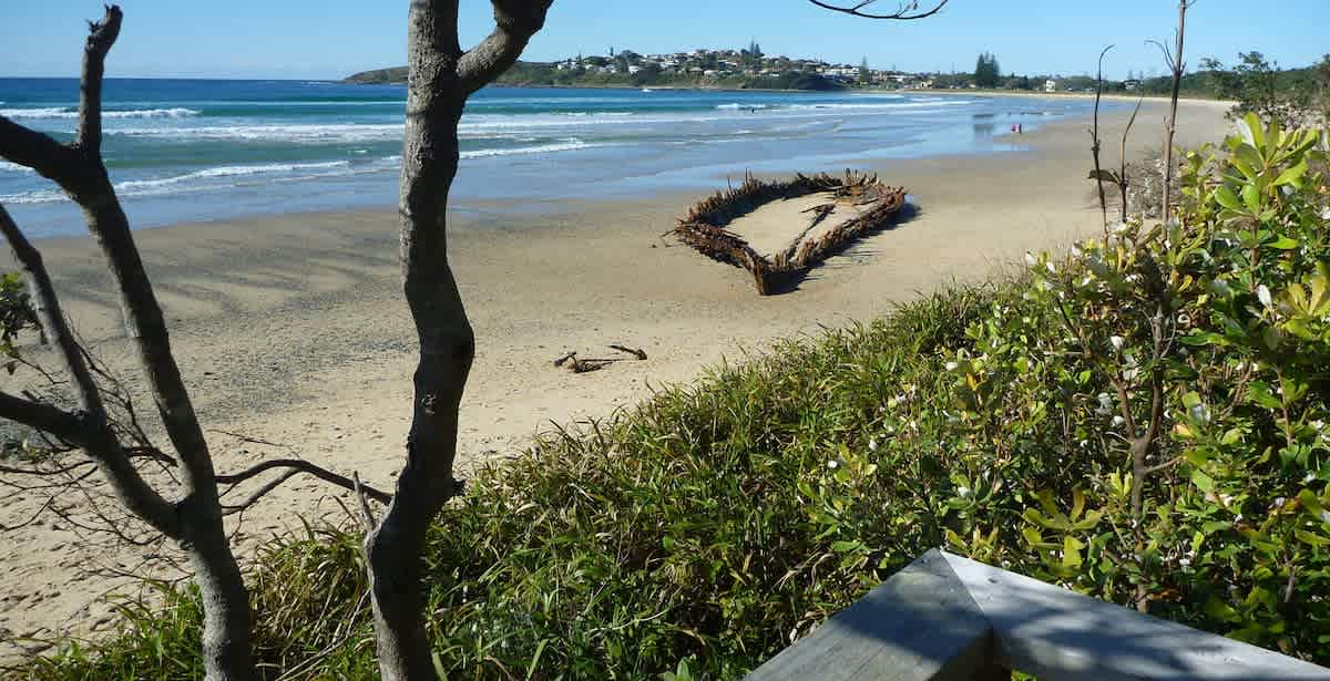 Buster shipwreck exposed after big seas, other times it's completely covered with sand !