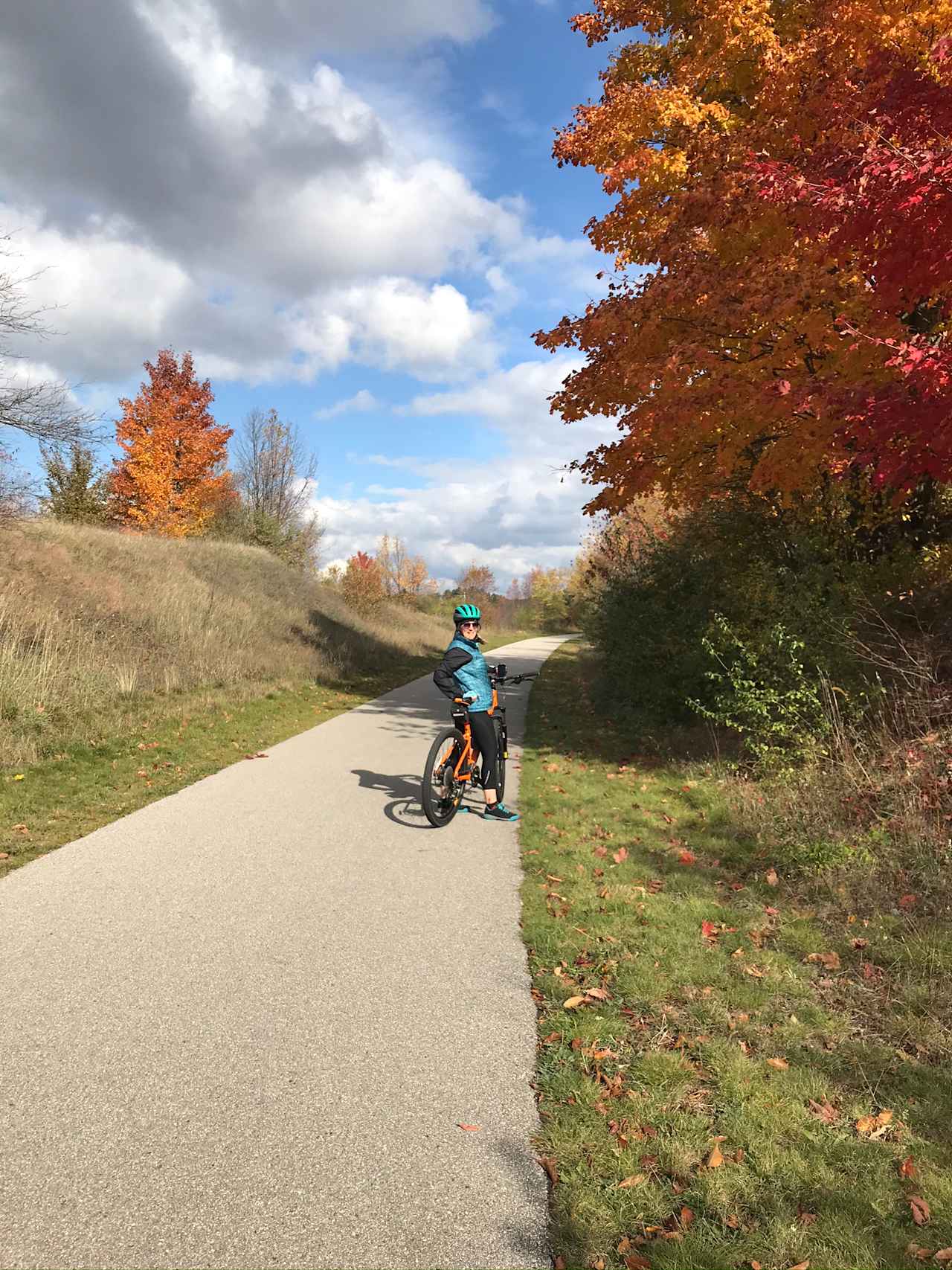 Leelanau trail.  It’s 5 miles to Suttons Bay and 10 miles into Traverse City.  Catch the trail one mile in either direction from our place. 