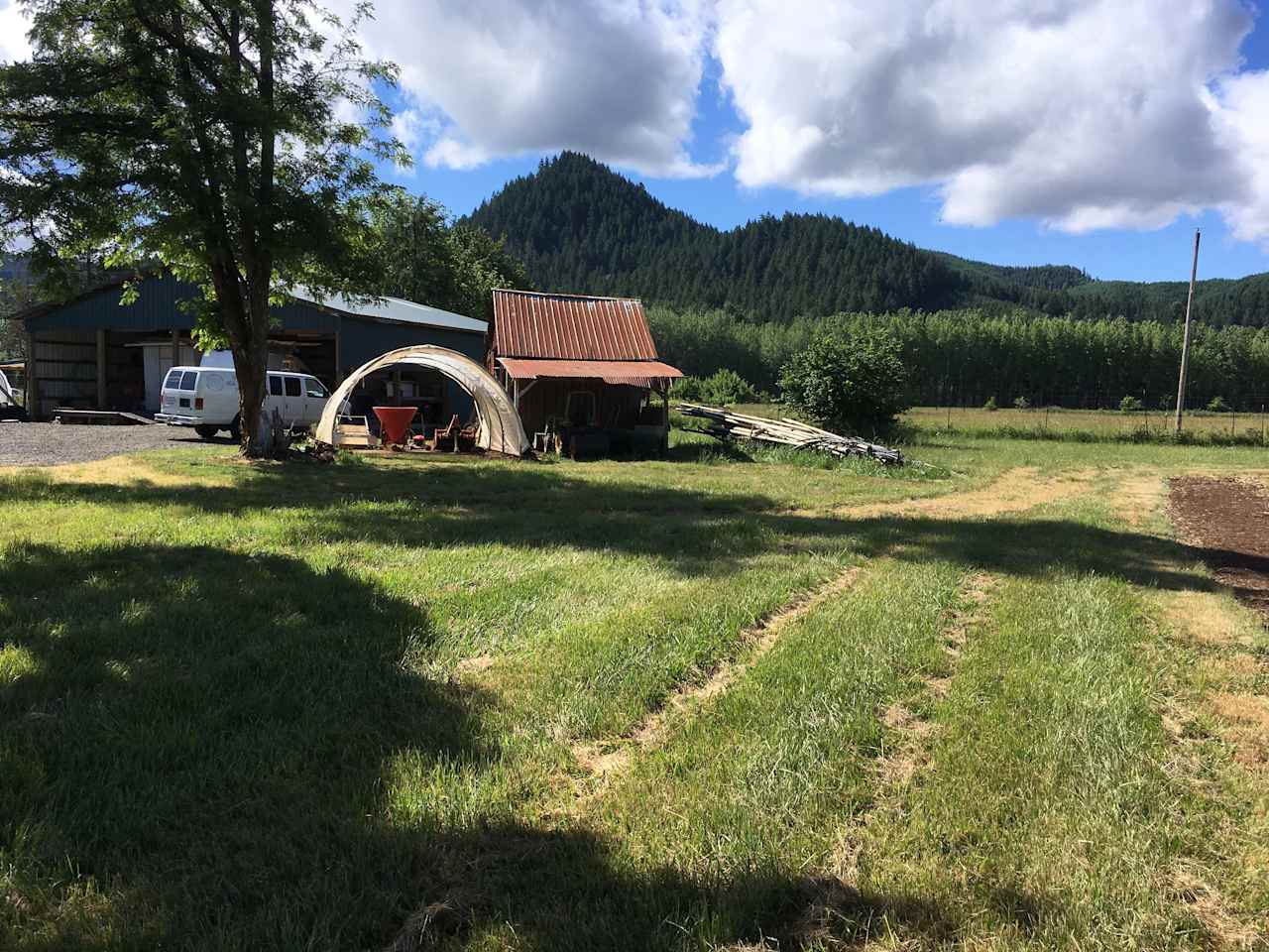 fields surrounded by mountains