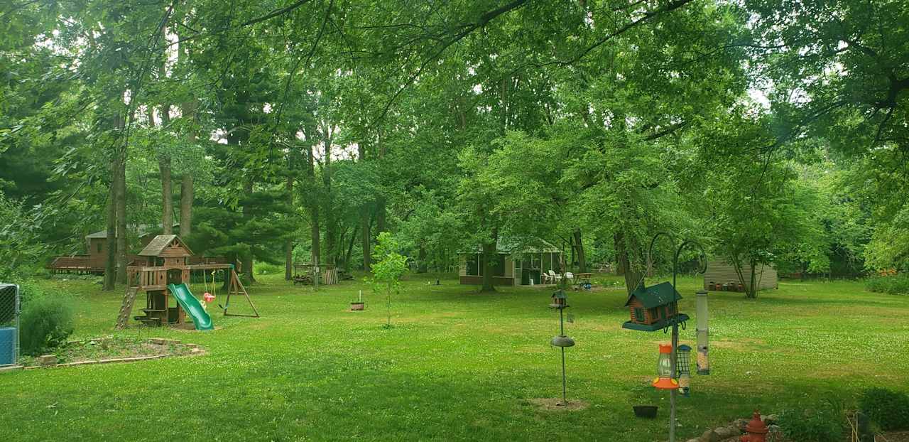 Campsites along Tippecanoe river