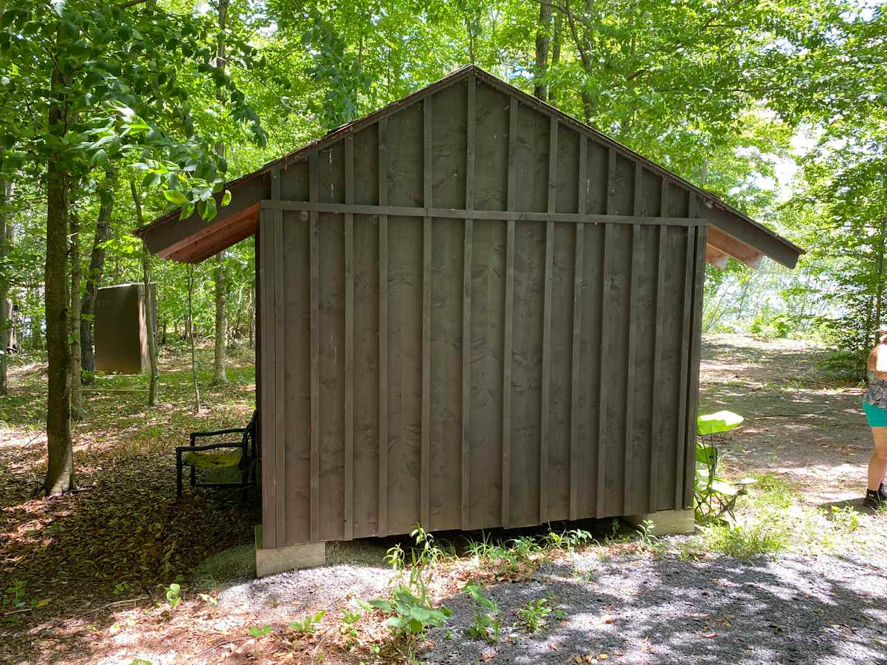 Rustic lean-to on Hinckley Lake