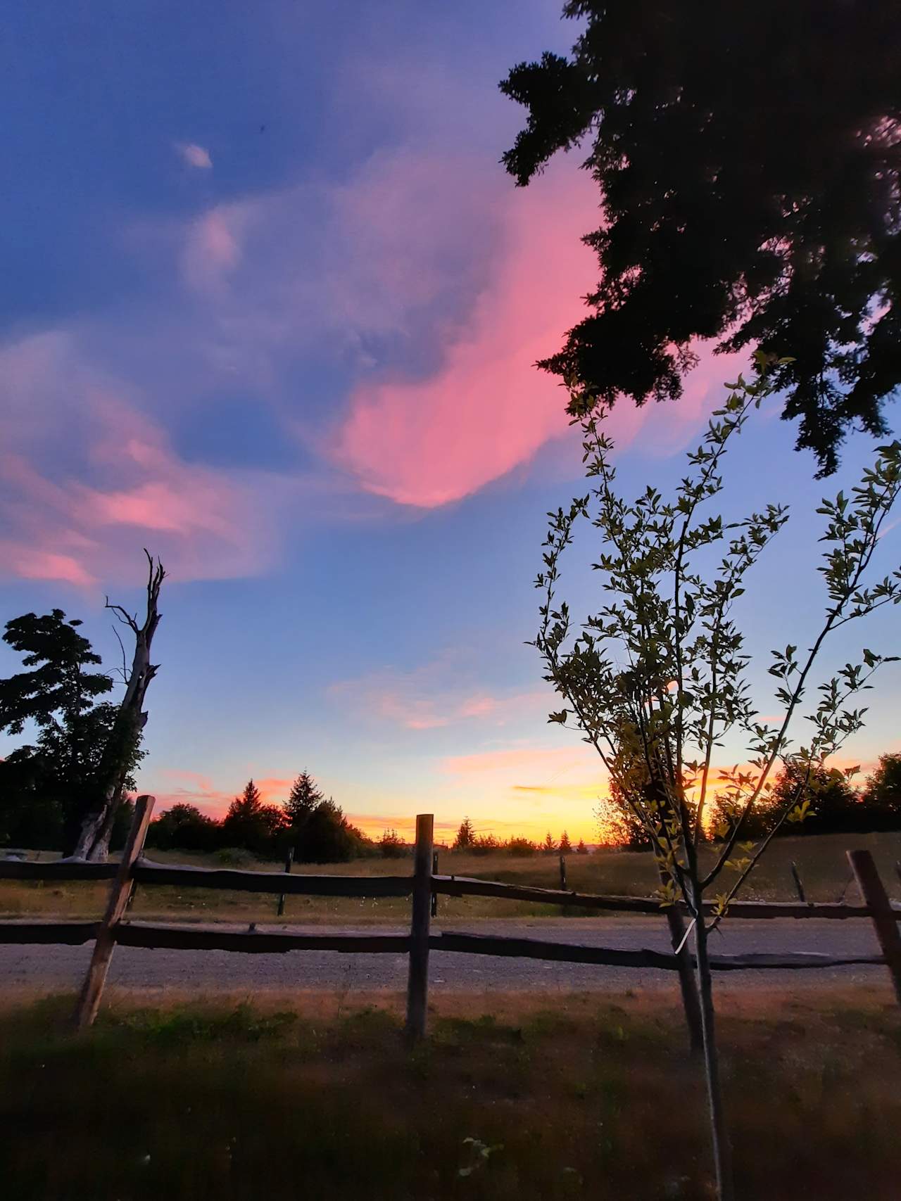 Sunset from the land.