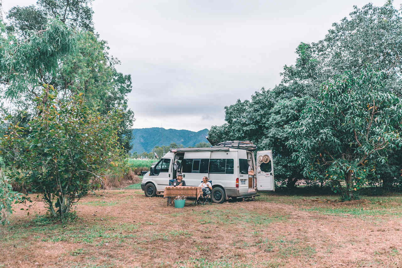 We parked up on the rear right hand side of the property