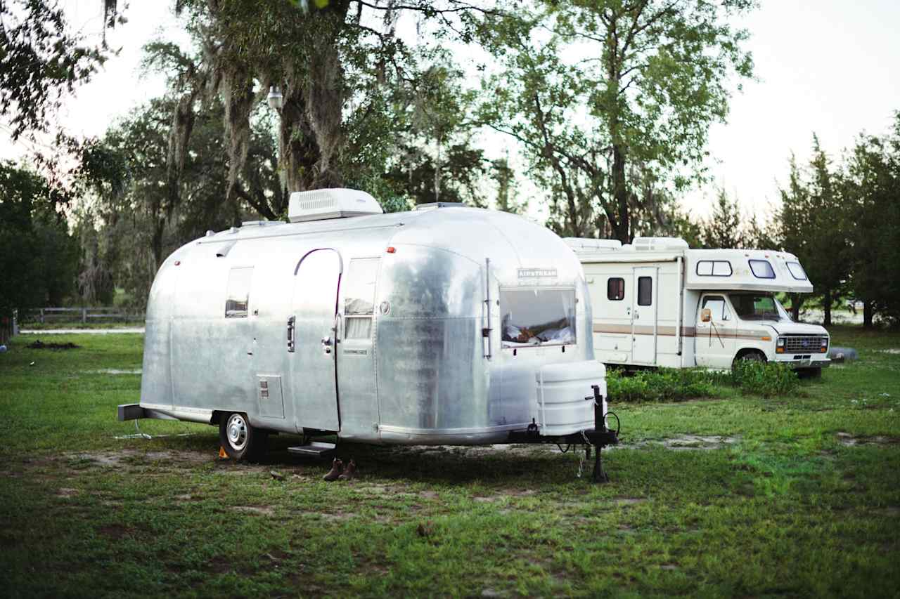 Two wonderful camp spots on Margret's land! 