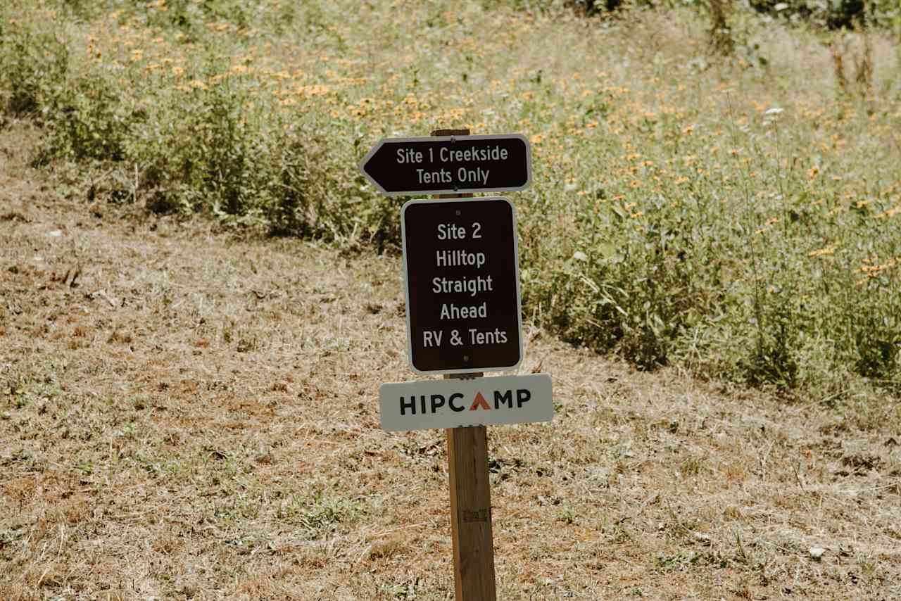 Kinda nice to see the hip camp sign upon arrival. Let's me know I'm in the right place.