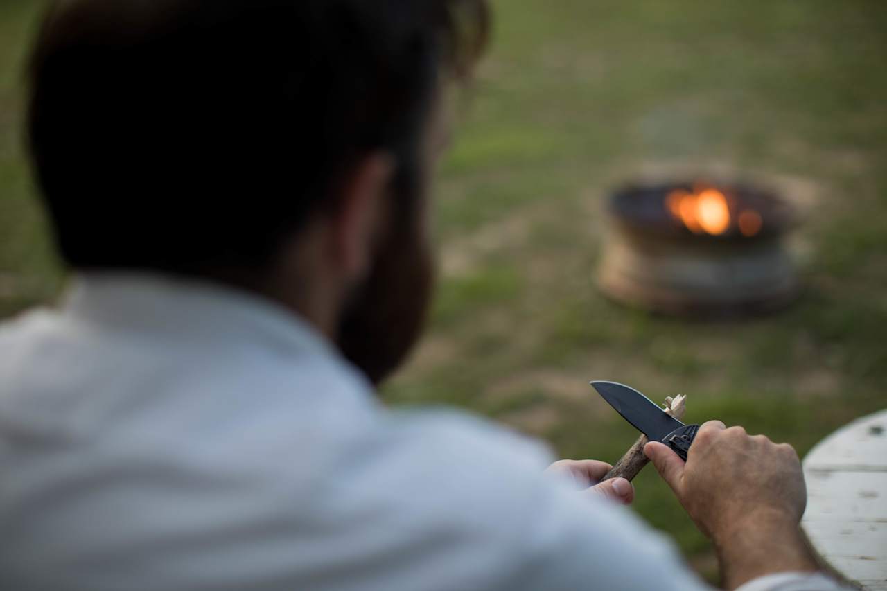 An evening fire was mandatory! It was lovely to sit in the quiet surroundings on the deck of the tiny cabin with no cares in the world apart from enjoying a perfect summer evening.