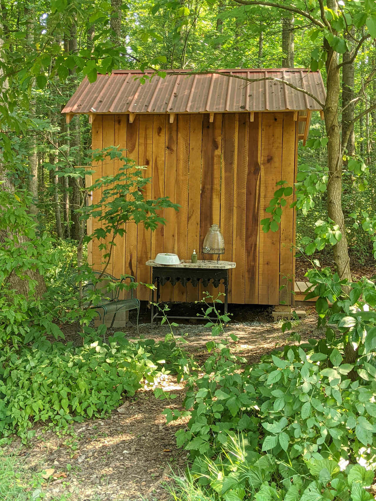 The outhouse and washstand from the barn view.