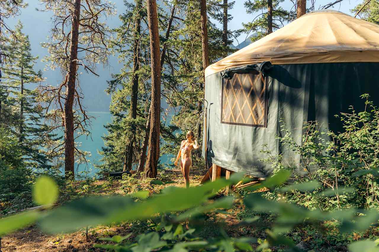 Lake Glamping with Beach and Sauna