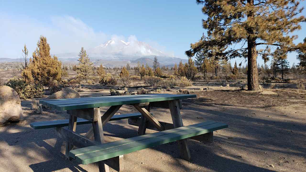 Mt. Shasta burning during the Lava Fire on July 6th