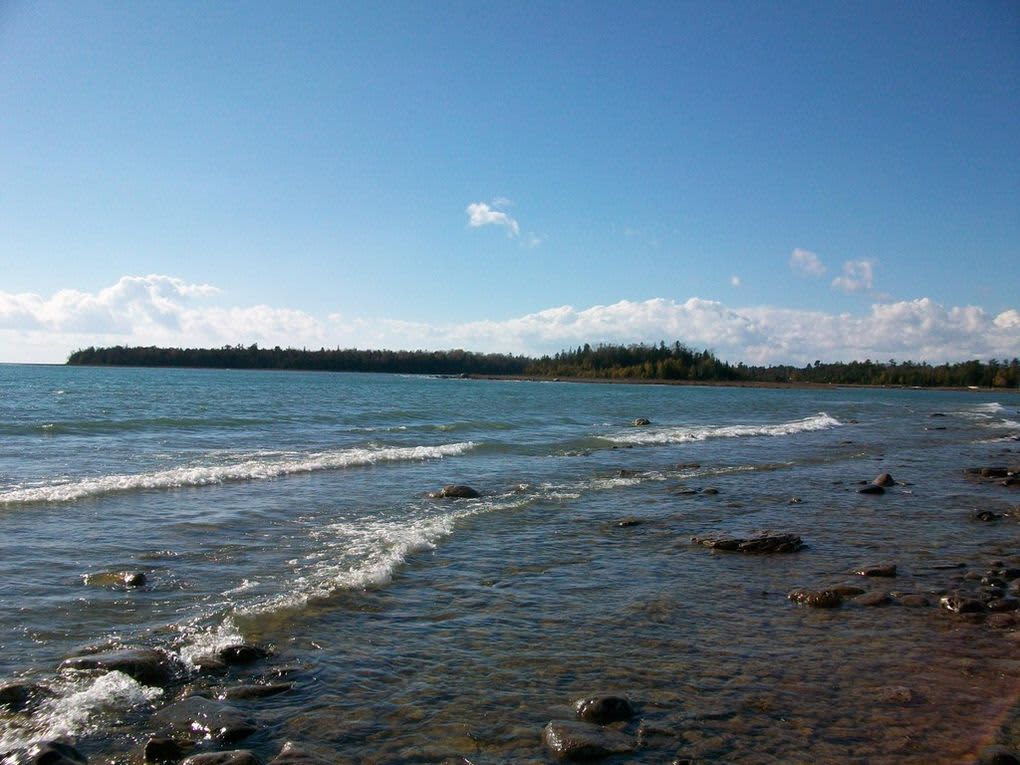 Looking out towards strawberry Island. 