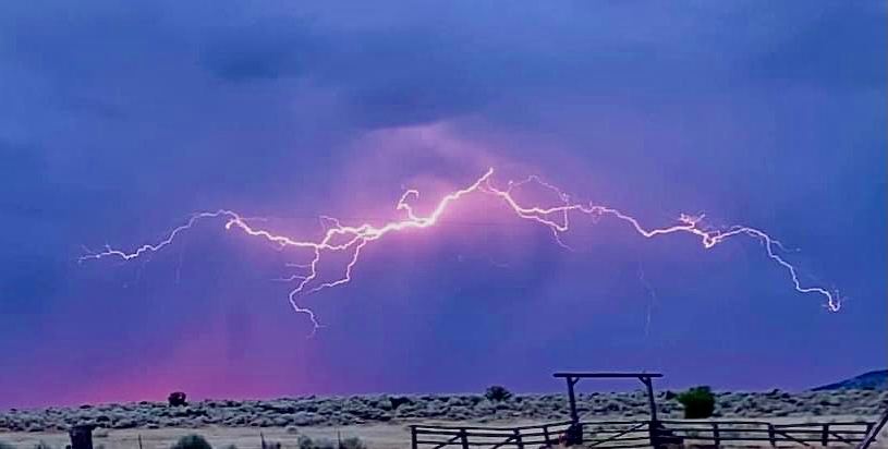 Passing mountain storm