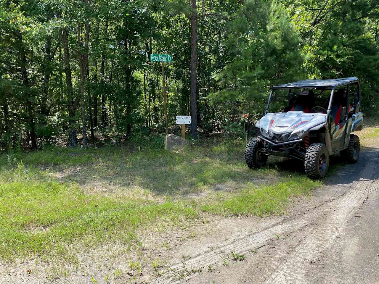 These signs are at the entrance to the property, turn Right at these signs.