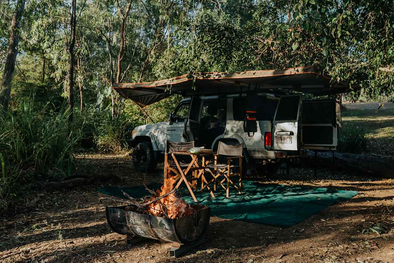 Our campsite at sunset