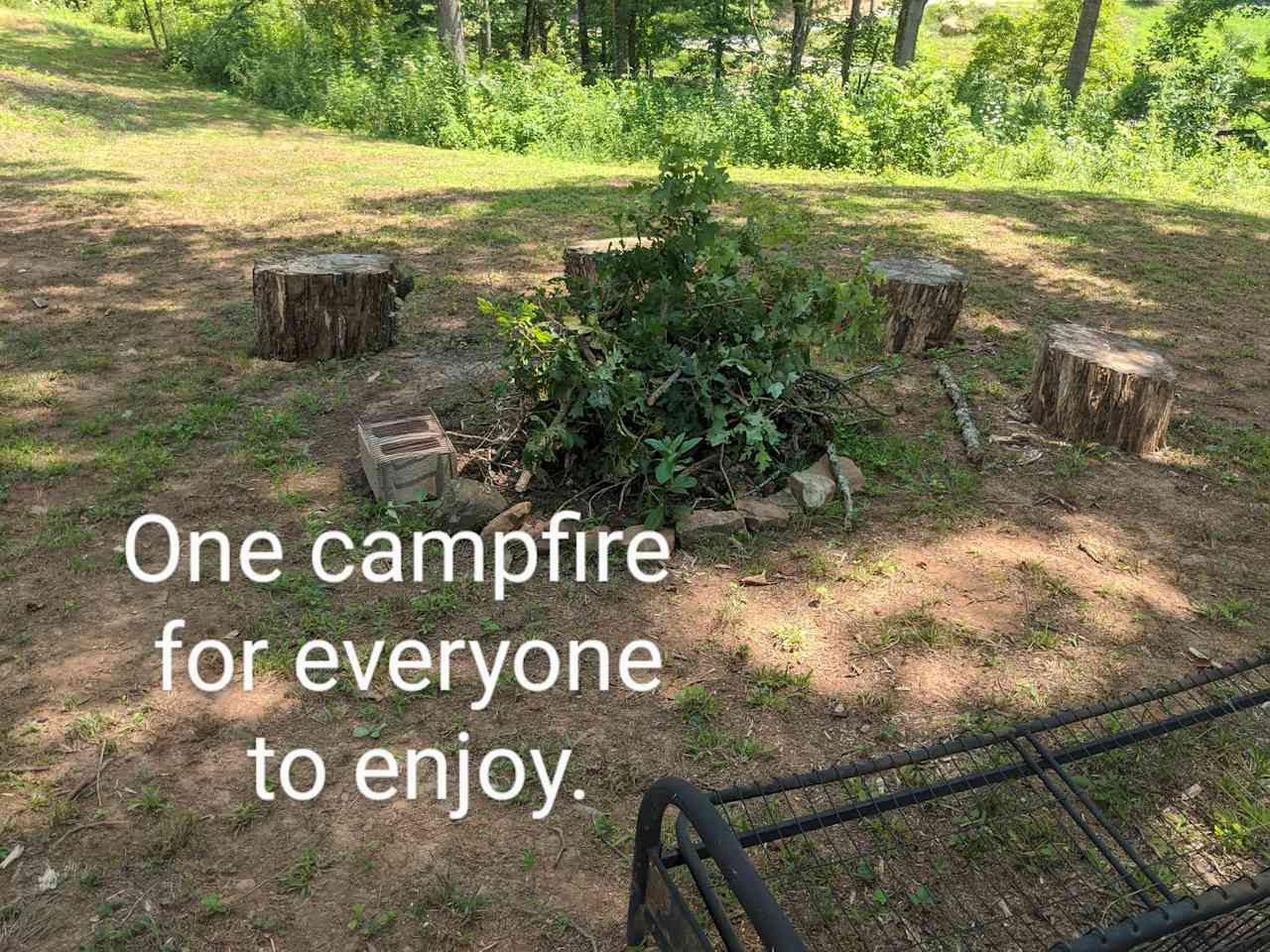 There are now two group fire pits! Be mindful of them when you choose your camping spot and share the space with other campers :-)