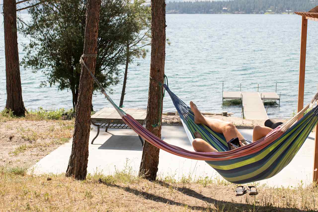 One of our favorite activities was reading in the hammock!