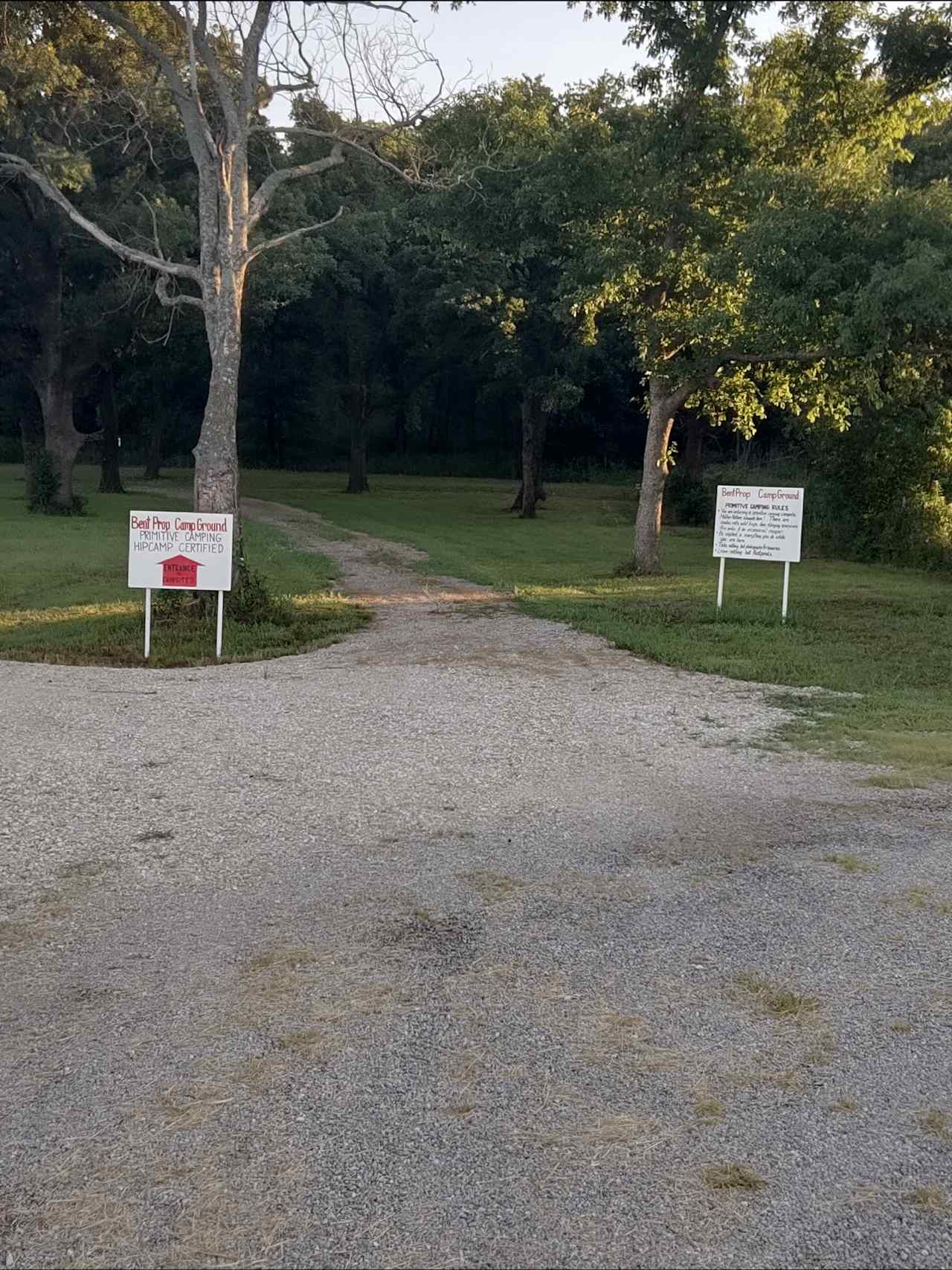 Entrance to BentProp Campground