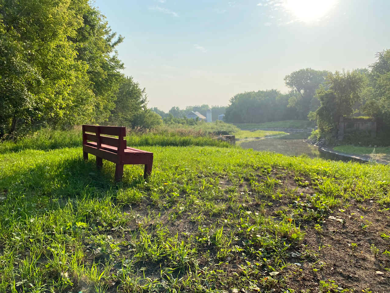 Greeted the morning along the river