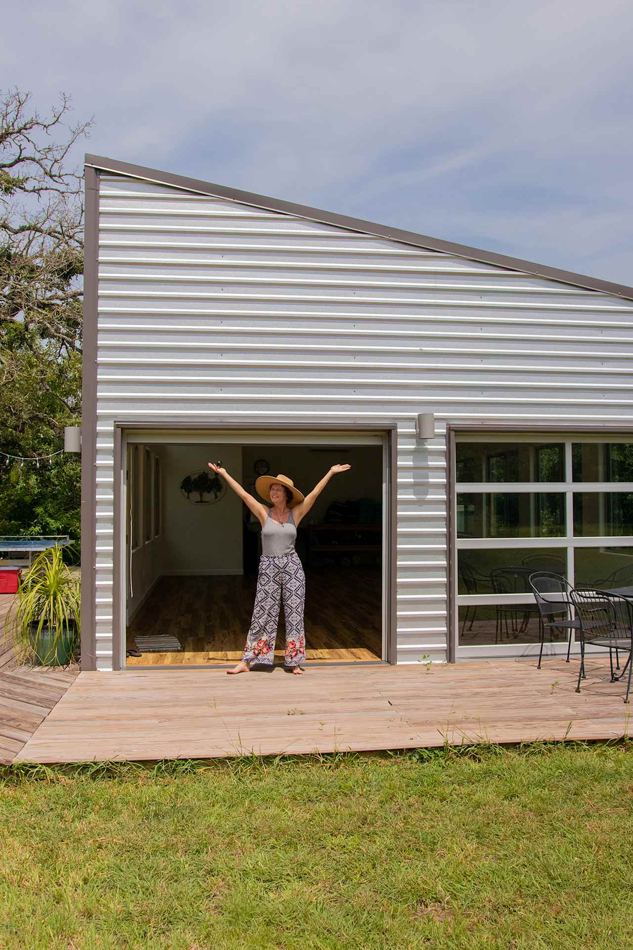 Rebecca in front of the yoga barn! It was so hot out, so we chose to sleep inside the barn and it was so peaceful. Rebecca gave us plenty of space while also making us feel very welcome, I'd definitely come back. 